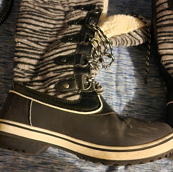 Zebra print winterboots women's - Picture 3 of 6
